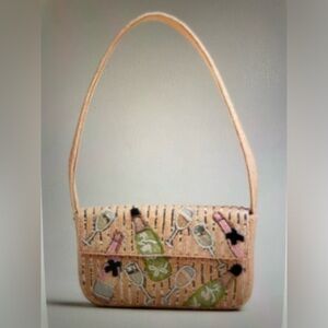 ❤️ ANTHROPOLOGIE THE FIONA BEADED BAG FOOD & DRINK EDITION NEW